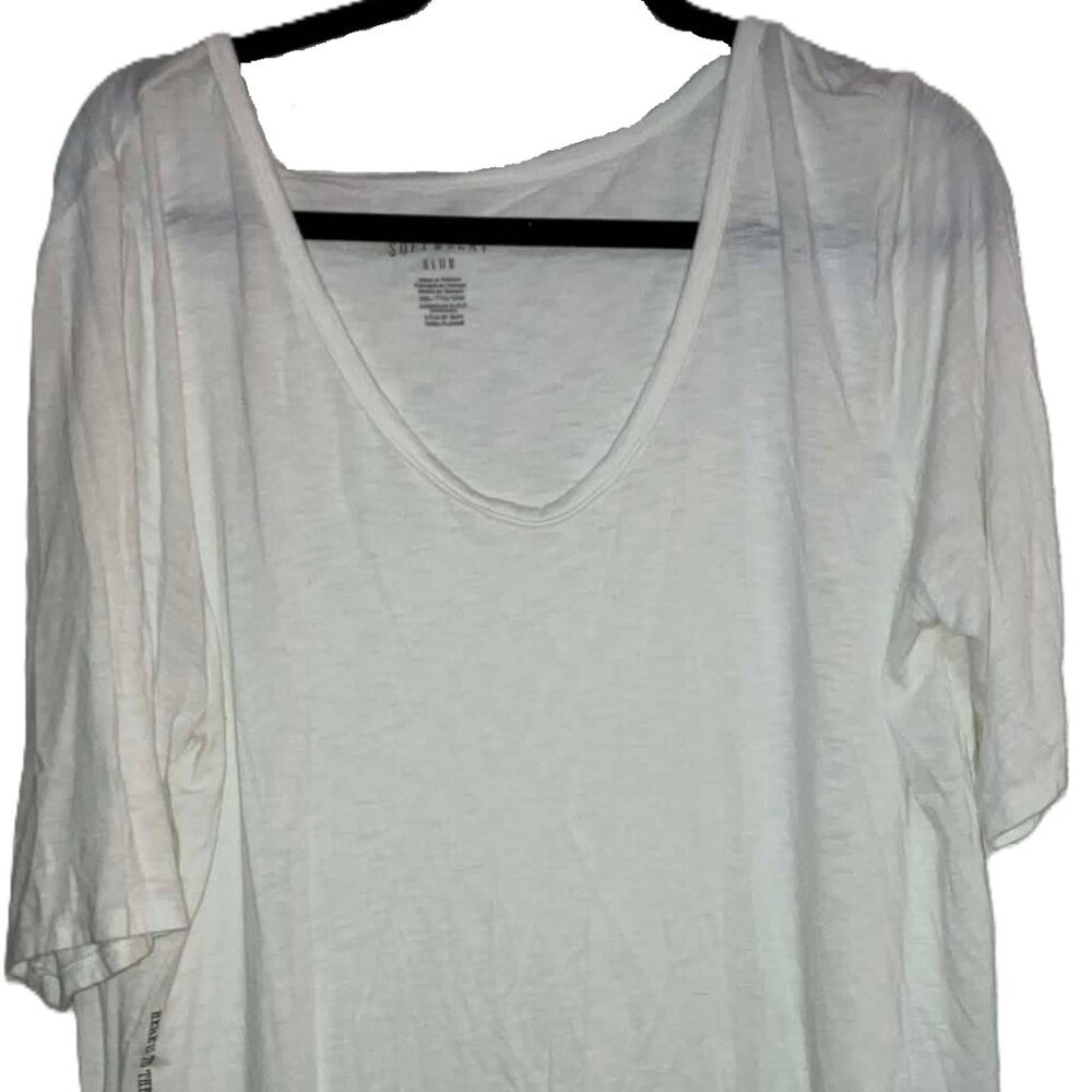 American Eagle Outfitters Soft & Sexy Slub White Short Sleeve T-Shirt Size XXL